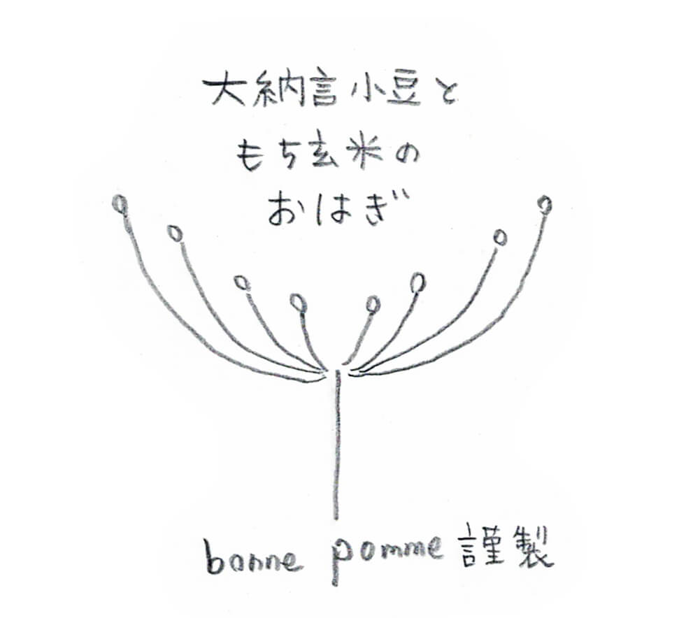 おはぎ包装紙デザイン